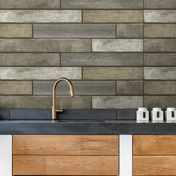 Union Rustic Wood Planks Wall Decal